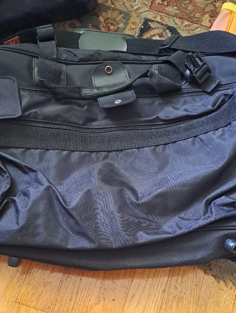 Adolfo Black Men's Travel Duffel with Dual Front Pockets